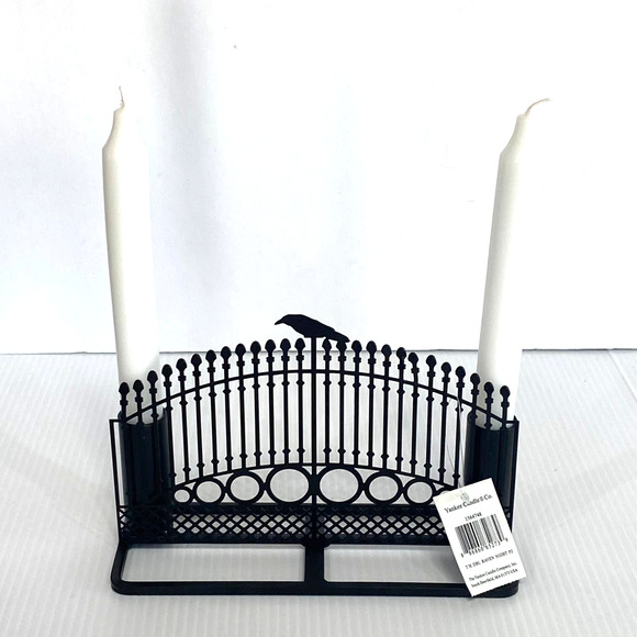 Goth Candle Holder Black Garden Gate YANKEE CANDLE